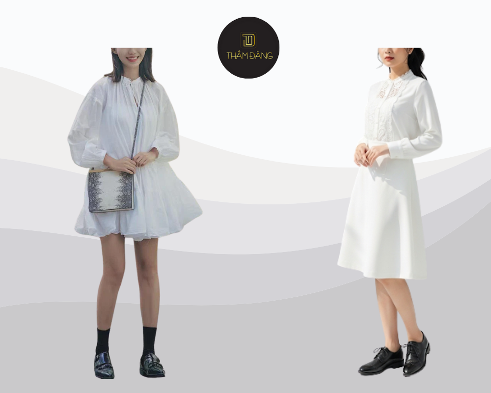phối đồ với giày oxford nữ mùa xuân hè