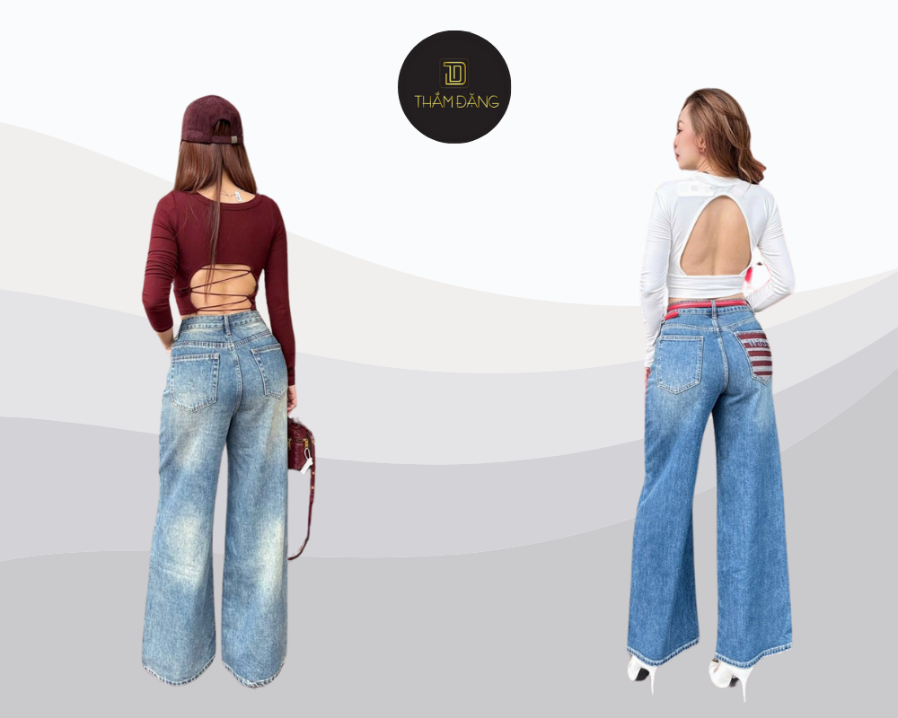 phối đồ với quần jean ống đứng dịp tiệc tối
