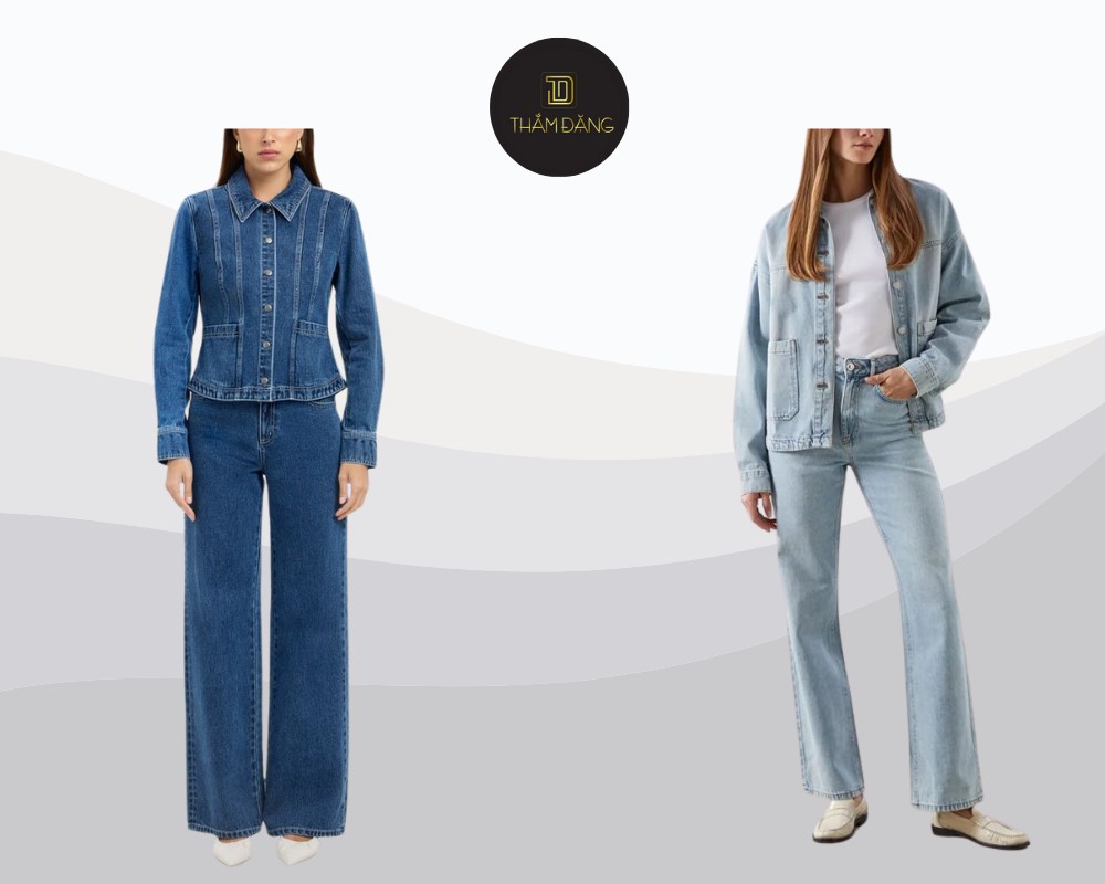 phối đồ với quần jean ống đứng sành điệu