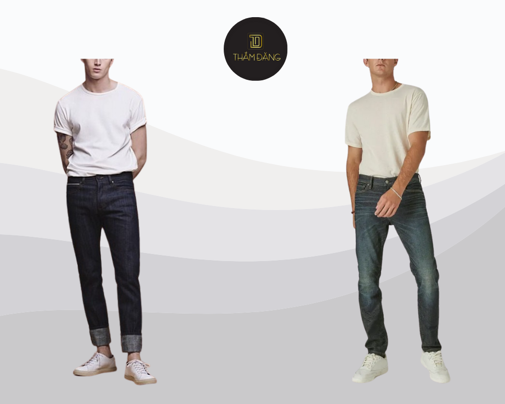 phối đồ với quần jean mạnh mẽ cho nam