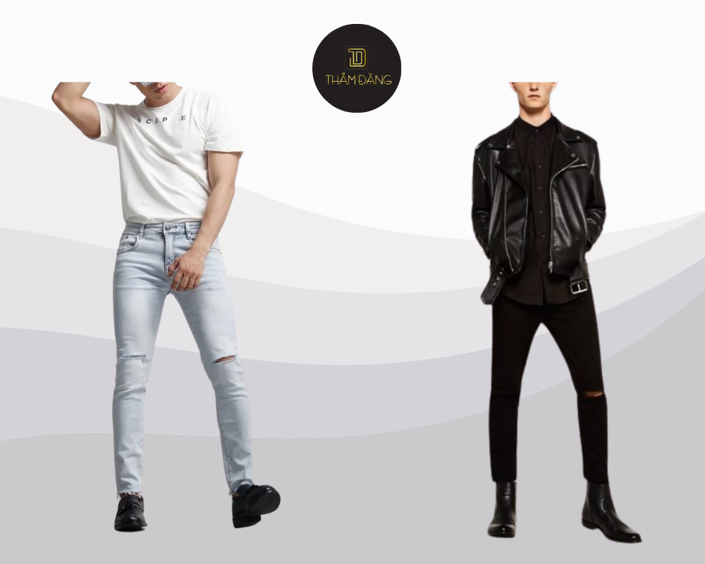 phối đồ với quần nam bụi bặm