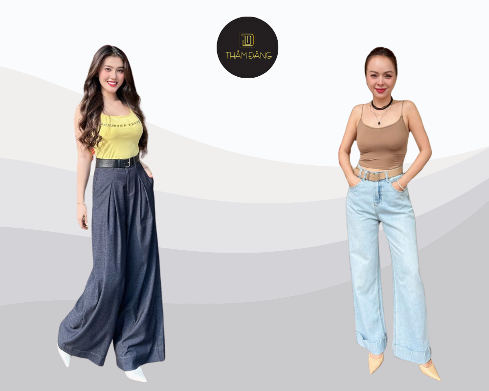 phối đồ với quần jean quyến rũ