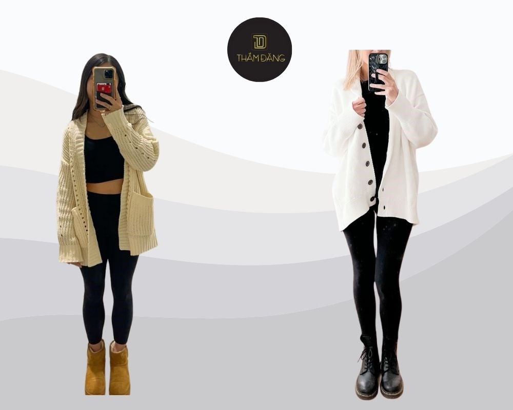 phối đồ với quần legging form đẹp