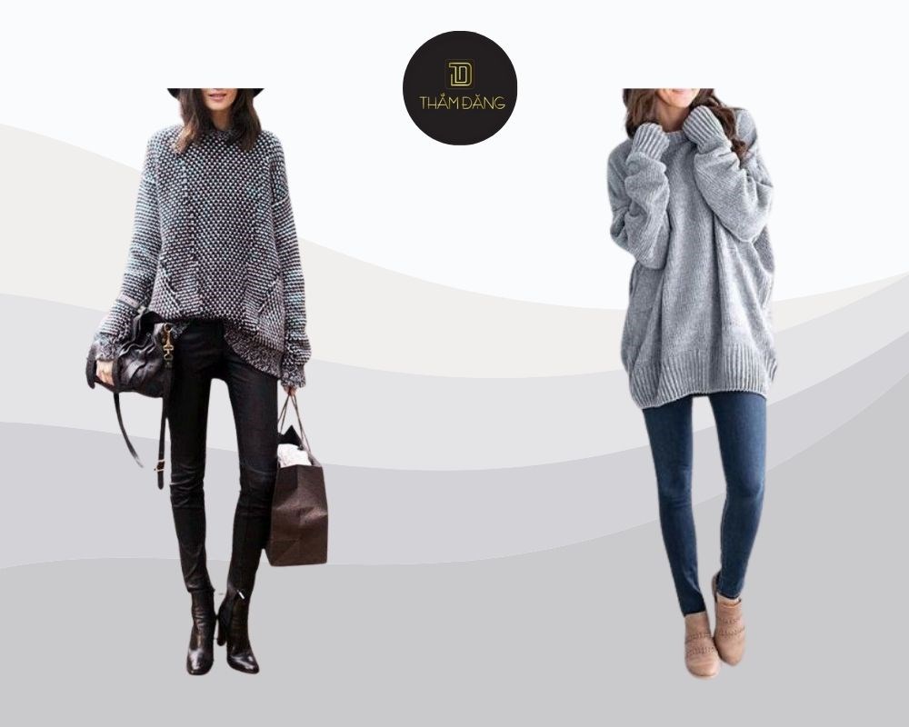 phối đồ với quần legging tôn dáng