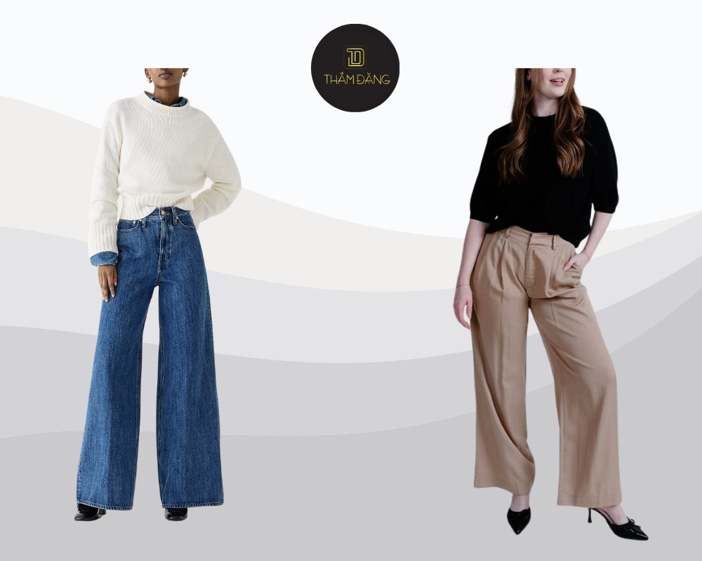 Quần ống rộng phối áo gì? Sweater mềm mại phối quần rộng tạo style trẻ trung ấm áp cho ngày lạnh.