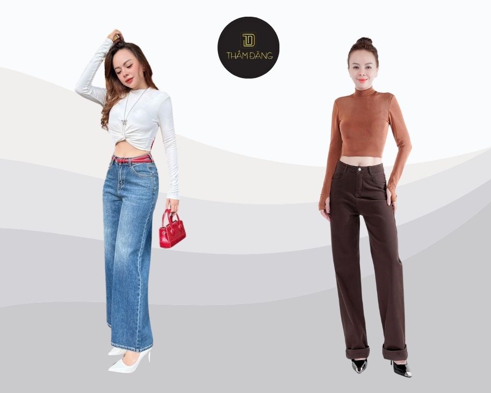 Tạo phong cách trẻ trung và cá tính với áo crop top và quần ống suông