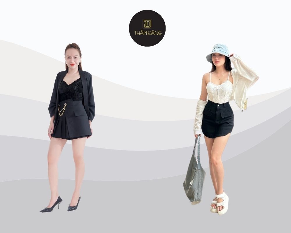 Quần short giả váy (skort) là sự kết hợp linh hoạt giữa quần short và chân váy, mang lại vẻ kín đáo và thoải mái khi vận động.