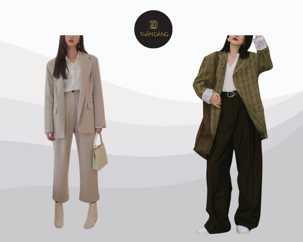 Mặc đẹp với quần tây nữ cùng áo blazer tạo phong cách chuyên nghiệp, sang trọng cho công sở.