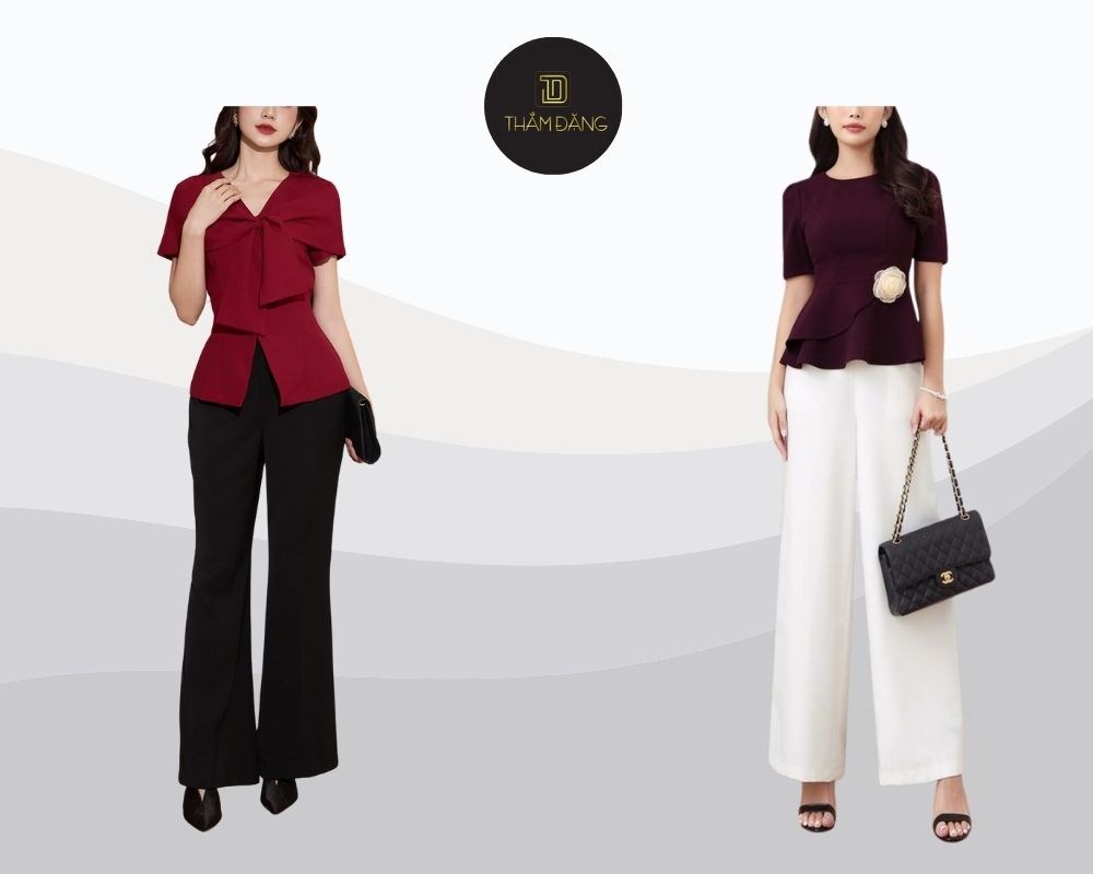 phối đồ với quần tây nữ hiện đại