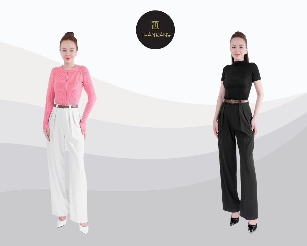 phối đồ với quần tây nữ cá tính