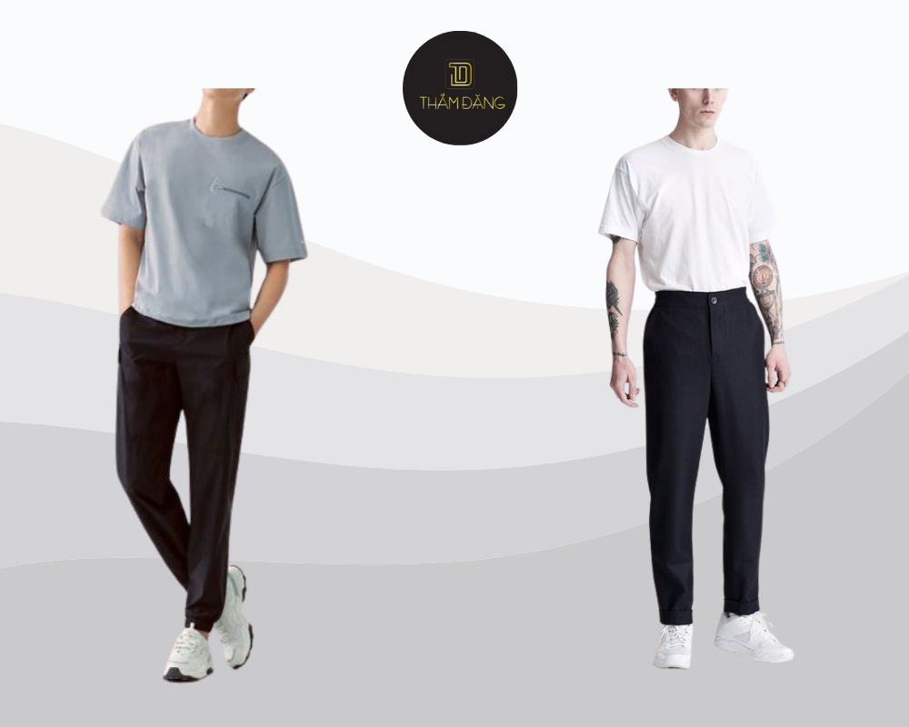 Phong cách smart-casual đơn giản nhưng tinh tế cho phái mạnh với áo thun và quần âu.