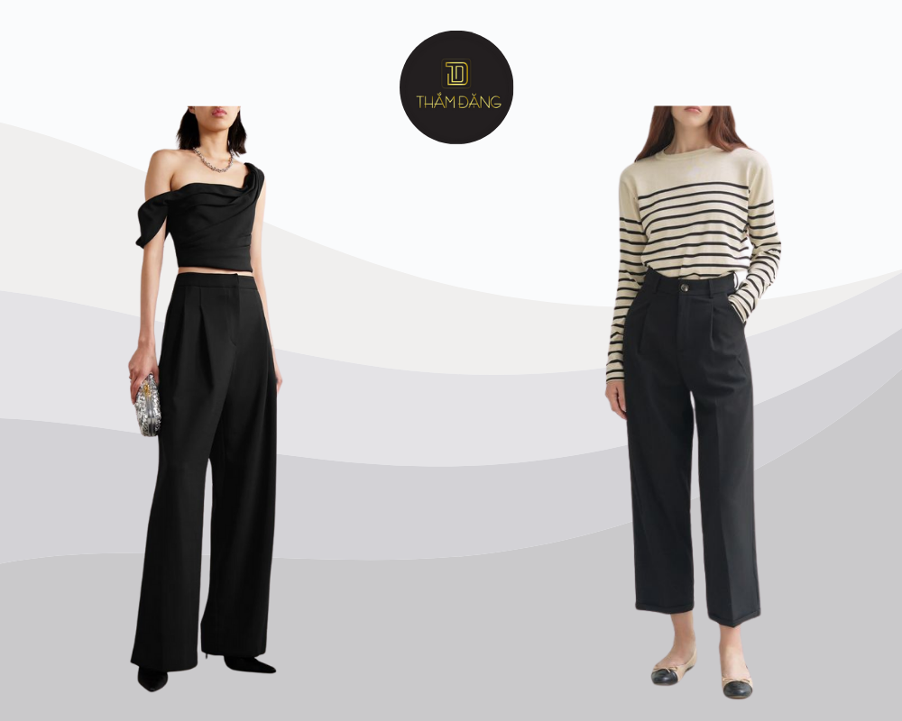 Quần tây cạp cao kết hợp croptop giúp nàng 