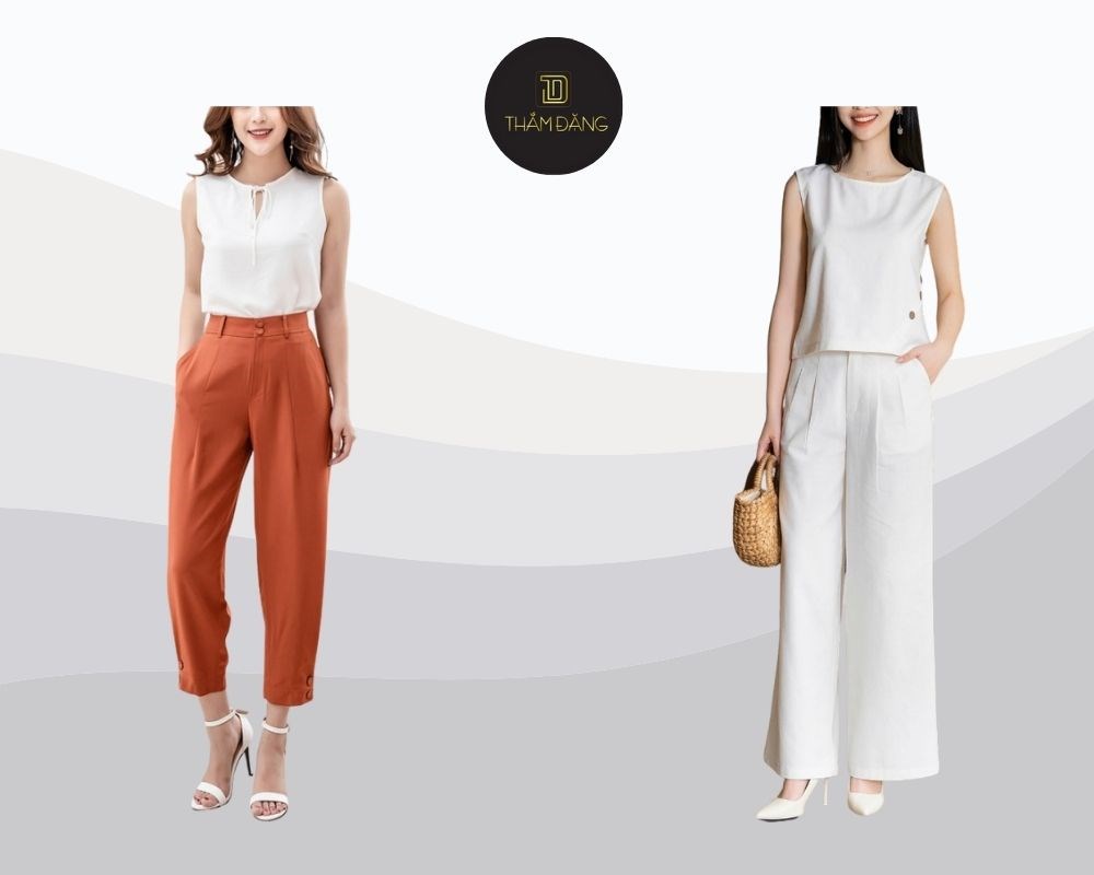 phối đồ với quần tây nữ thời thượng