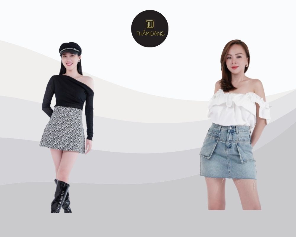 Dáng người quả lê, chữ nhật và tam giác ngược đều có thể tự tin với outfit này, tạo nên vẻ nữ tính không cần cố gắng