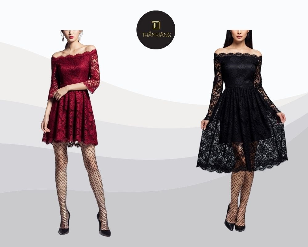 Váy ren trễ vai mang đến vẻ đẹp quyến rũ bí ẩn chuẩn phong cách gothic