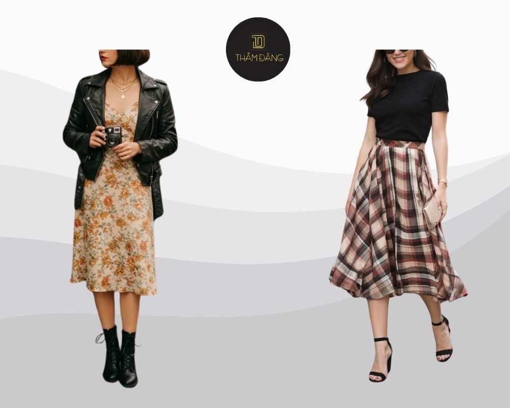 trang phục phong cách retro