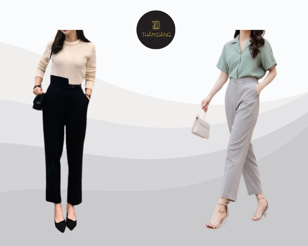 Quần baggy cạp cao giúp che khuyết điểm vòng 2 một cách tinh tế