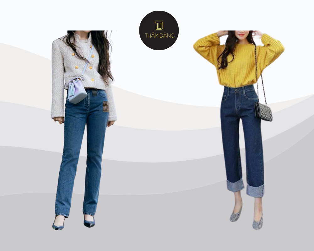 Quần baggy hợp với dáng người nào? Kết hợp với áo crop top sẽ tạo đường cong mềm mại hơn cho dáng chữ nhật