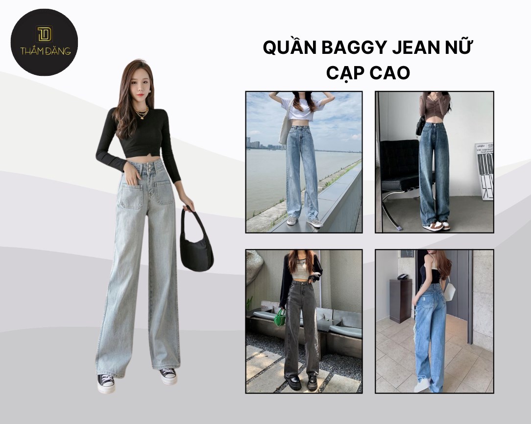 Rất nhiều người ưa chuộng dáng baggy jean đai cao