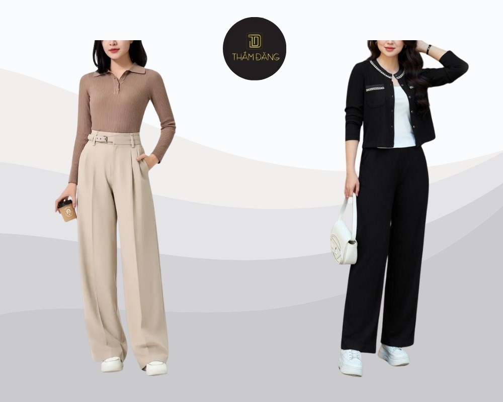 Kết hợp áo len với quần baggy tạo phong cách ấm áp, thoải mái và cân đối
