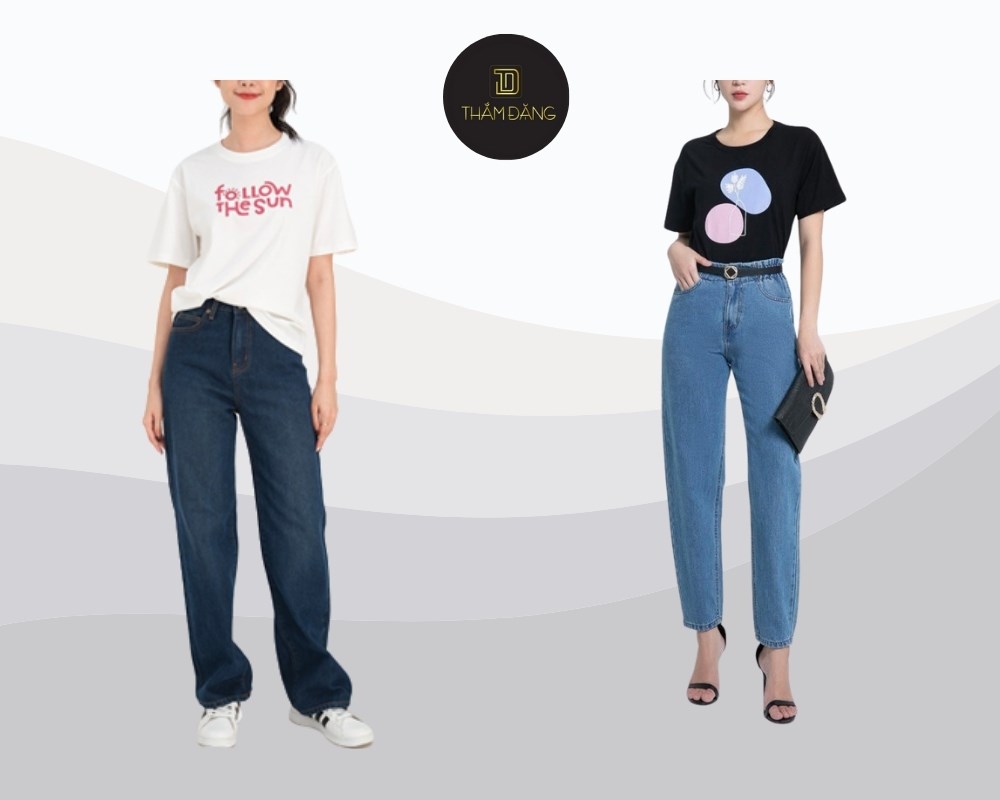 Áo thun in họa tiết kết hợp quần baggy tạo phong cách cá tính, năng động và thoải mái