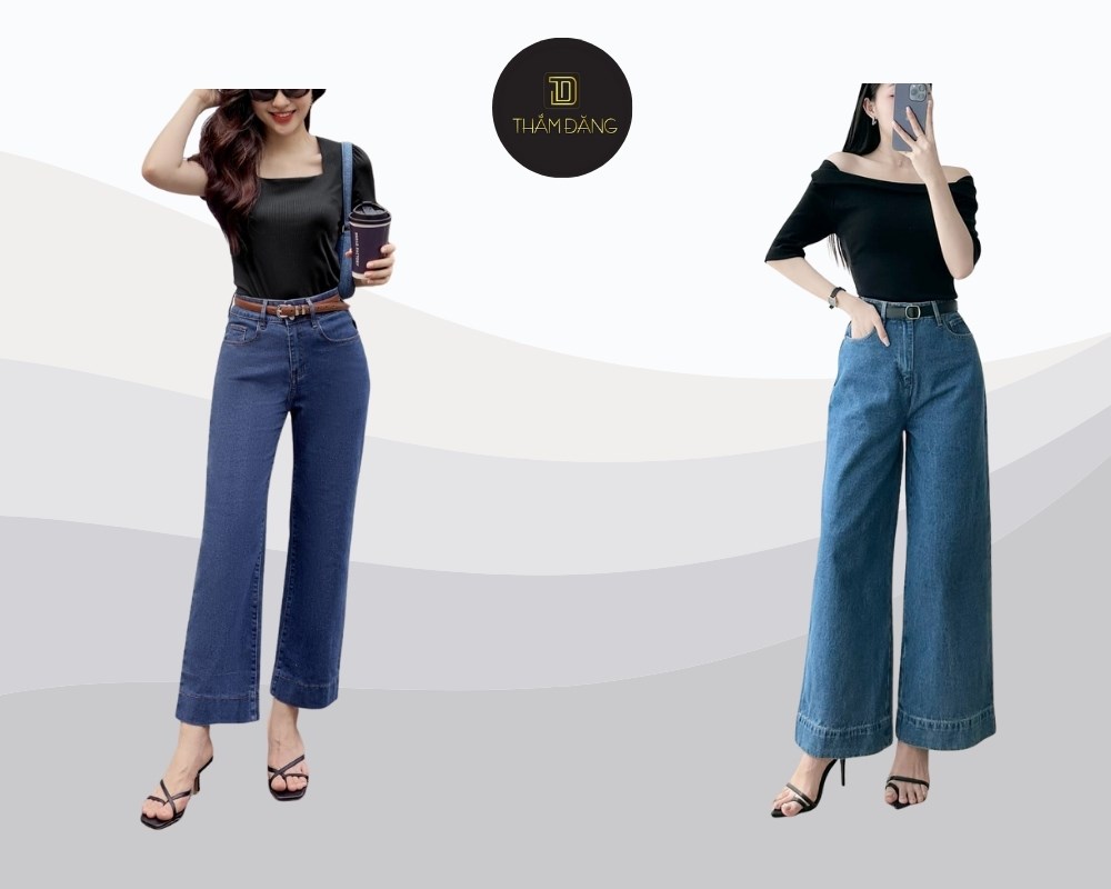 Quần baggy jean cạp cao tôn dáng, co giãn thoải mái, phù hợp phong cách streetwear