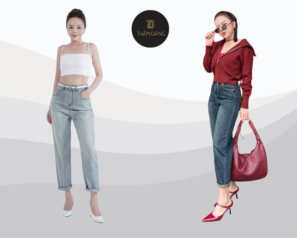 Phong cách retro độc đáo với baggy jean ống rộng, tạo sự thoải mái và cực kỳ thời thượng