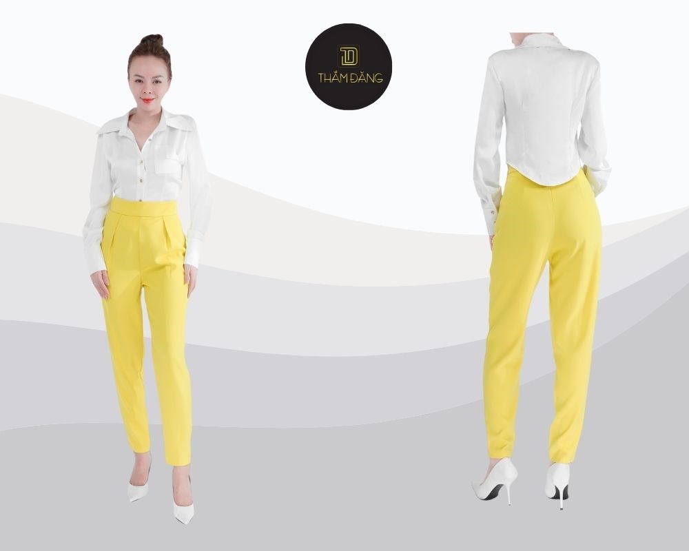 Quần baggy vải nữ giá rẻ Thắm Đặng là kết hợp giữa sự thanh lịch và thoải mái, hoàn hảo cho môi trường công sở hay các dịp cần sự trang trọng