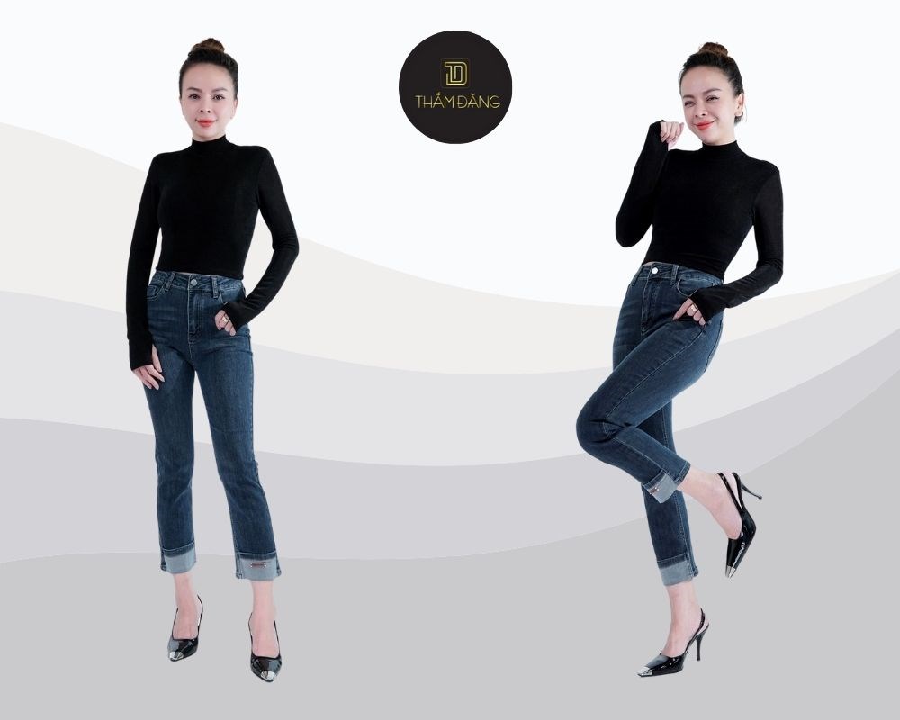 Bí quyết phối đồ độc đáo với quần baggy: kết hợp cùng áo body ôm sát tạo nên sự cân bằng tuyệt vời giữa sự thoải mái và quyến rũ