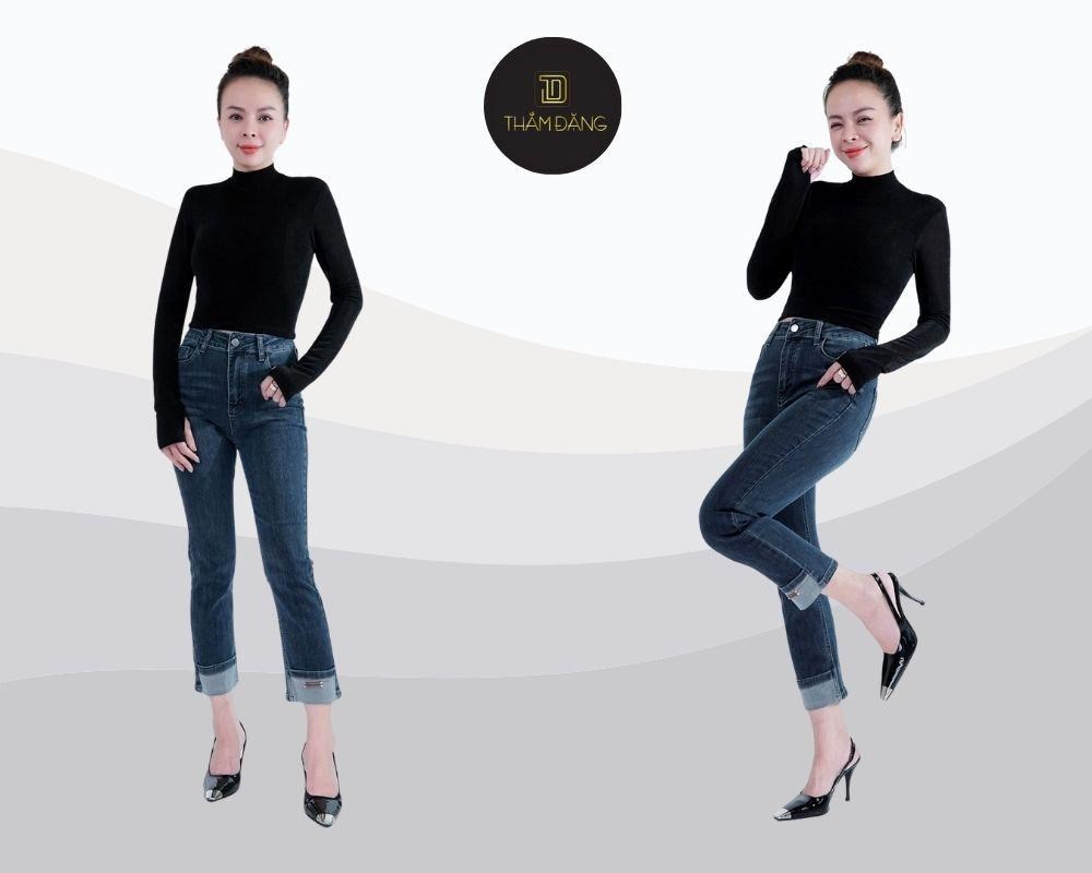 Xu hướng thời trang quần baggy và áo ôm body giúp tôn vòng hông, tạo điểm nhấn