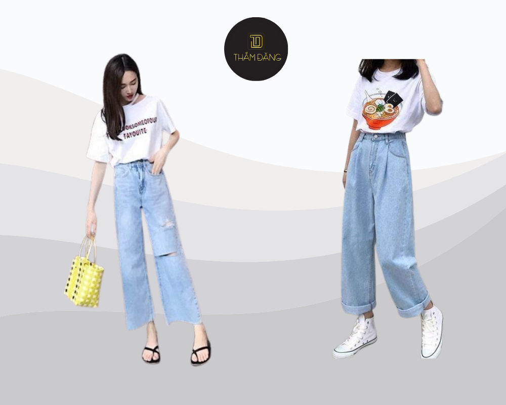 Quần baggy nữ vải ống rộng giúp che đi khuyết điểm đôi chân cực hiệu qua
