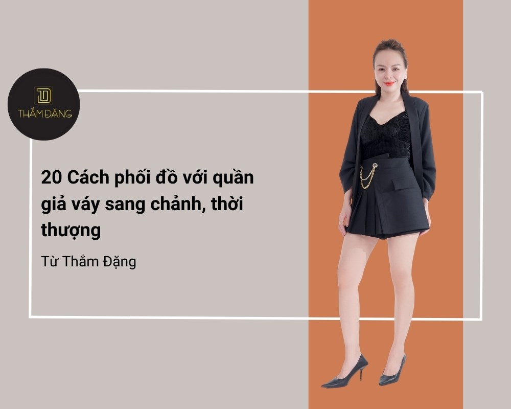 cách phối đồ với quần giả váy