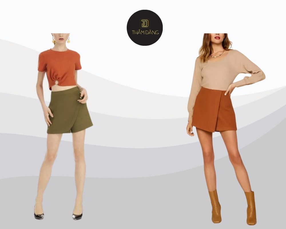 áo thun basic phối quần giả váy trẻ trung, năng động