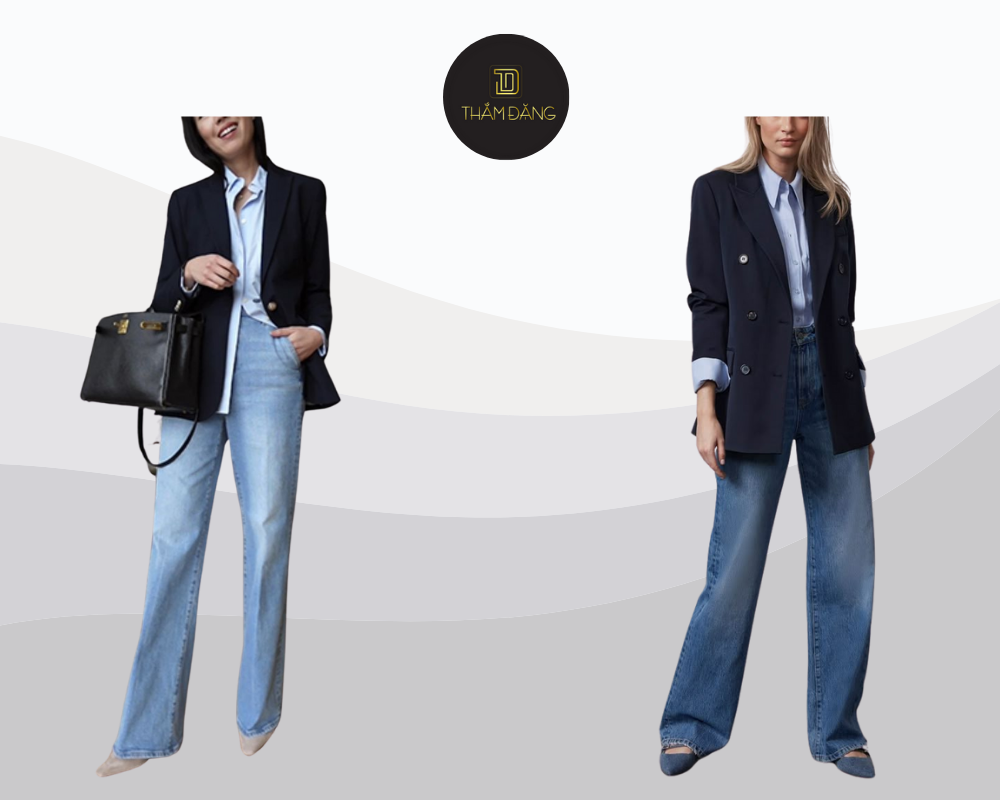quần jean cho tuổi 50 tham gia dự họp