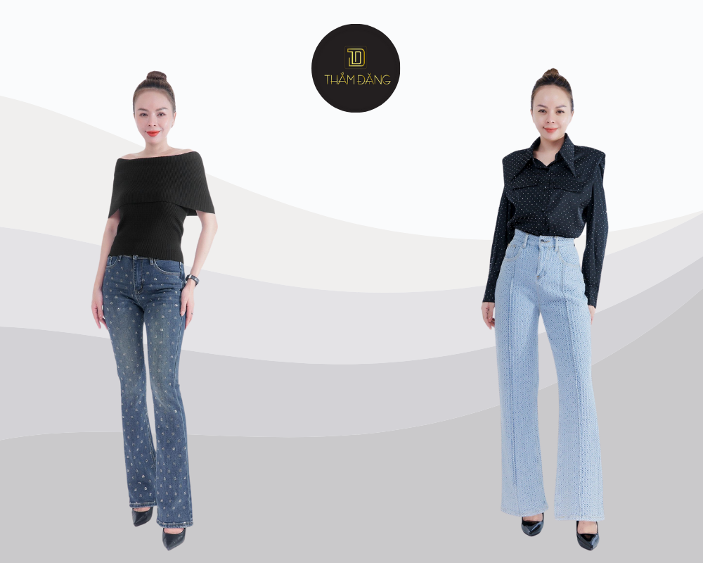 quần jean cho tuổi 50 tôn dáng