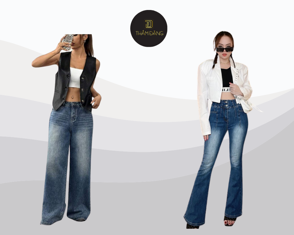 Outfit vest croptop jean lưng cao cá tính thời thượng cho nàng năng động.