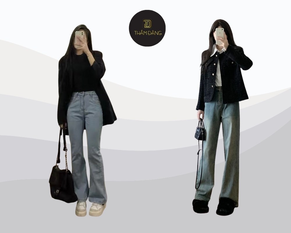 Quần jean nữ ống đứng linh hoạt, tôn dáng, cần lưu ý một số điểm khi phối đồ