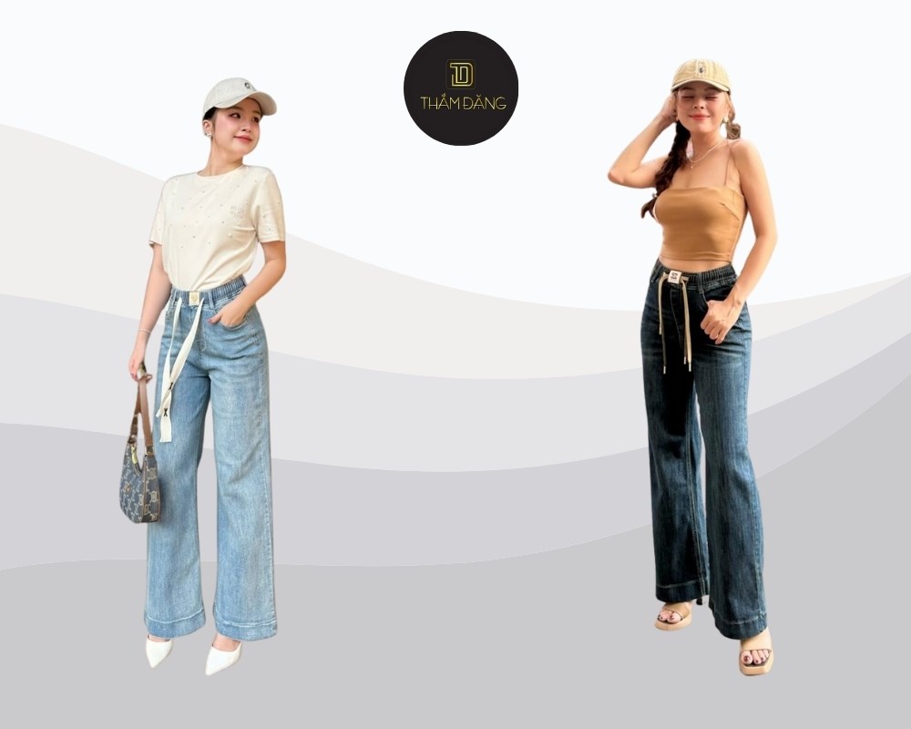 Mẫu quần jean ống đứng Thắm Đặng Store tôn dáng, thiết kế tỉ mỉ, phù hợp chiều cao 155-165cm