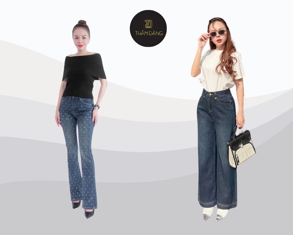 Chất liệu denim, thiết kế tinh tế và khả năng đàn hồi 4 chiều, quần jeans Thắm Đặng mang đến vẻ đẹp thời trang và sự thoải mái tuyệt đối