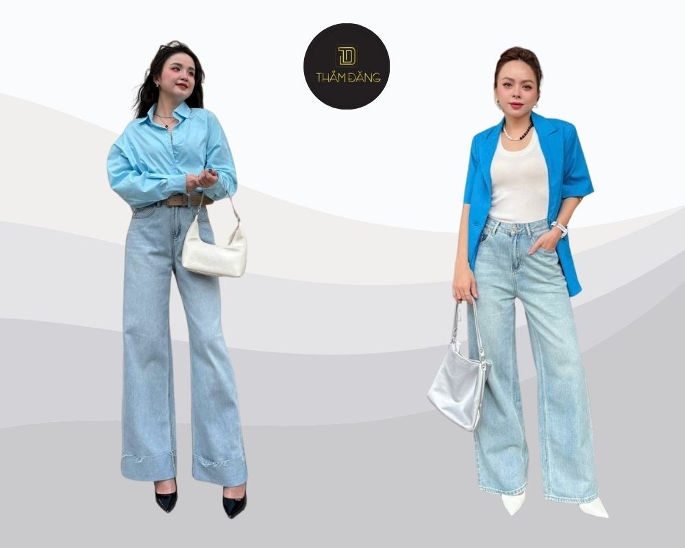 Quần jeans thiết kế ống rộng tại Thắm Đặng giúp bạn phá vỡ những quy tắc cũ, mang đến phong cách tự do và thời thượng