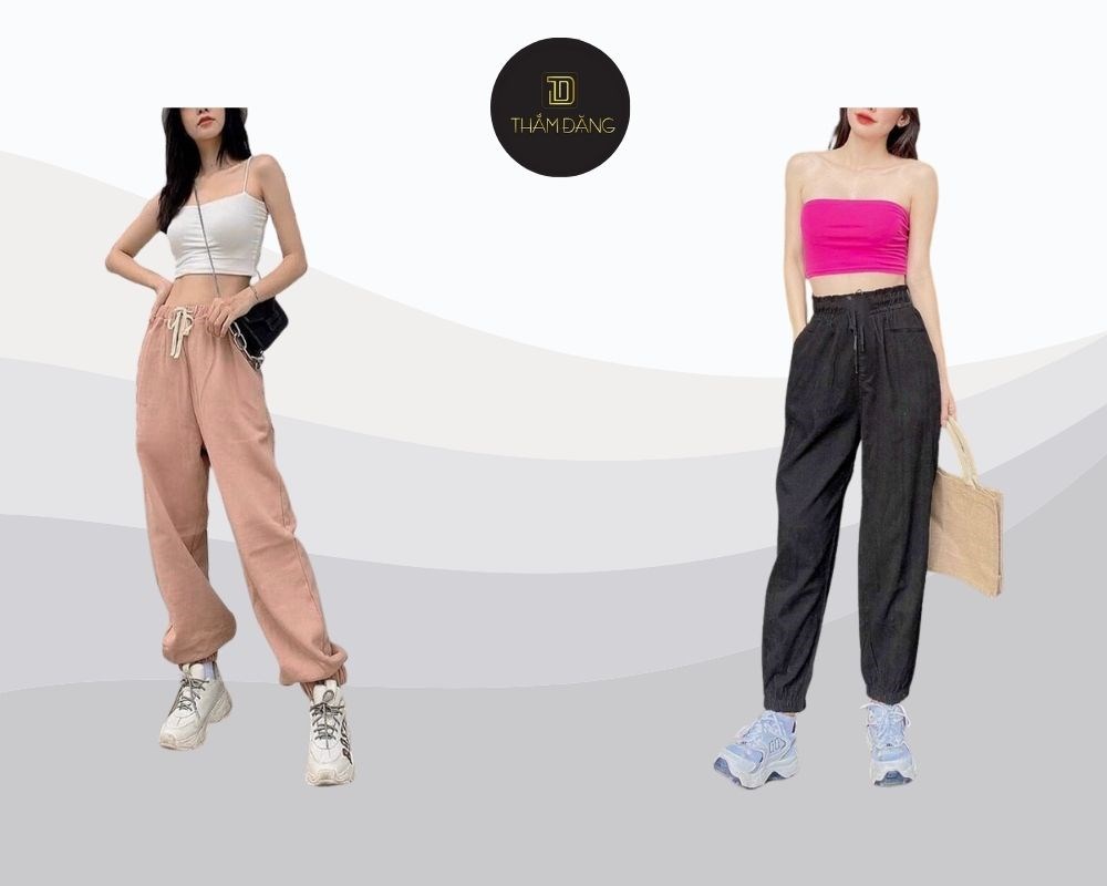 quần jogger nữ phối với áo gì đẹp nhất