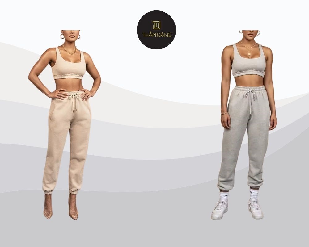 quần jogger nữ phối với áo gì nổi bật