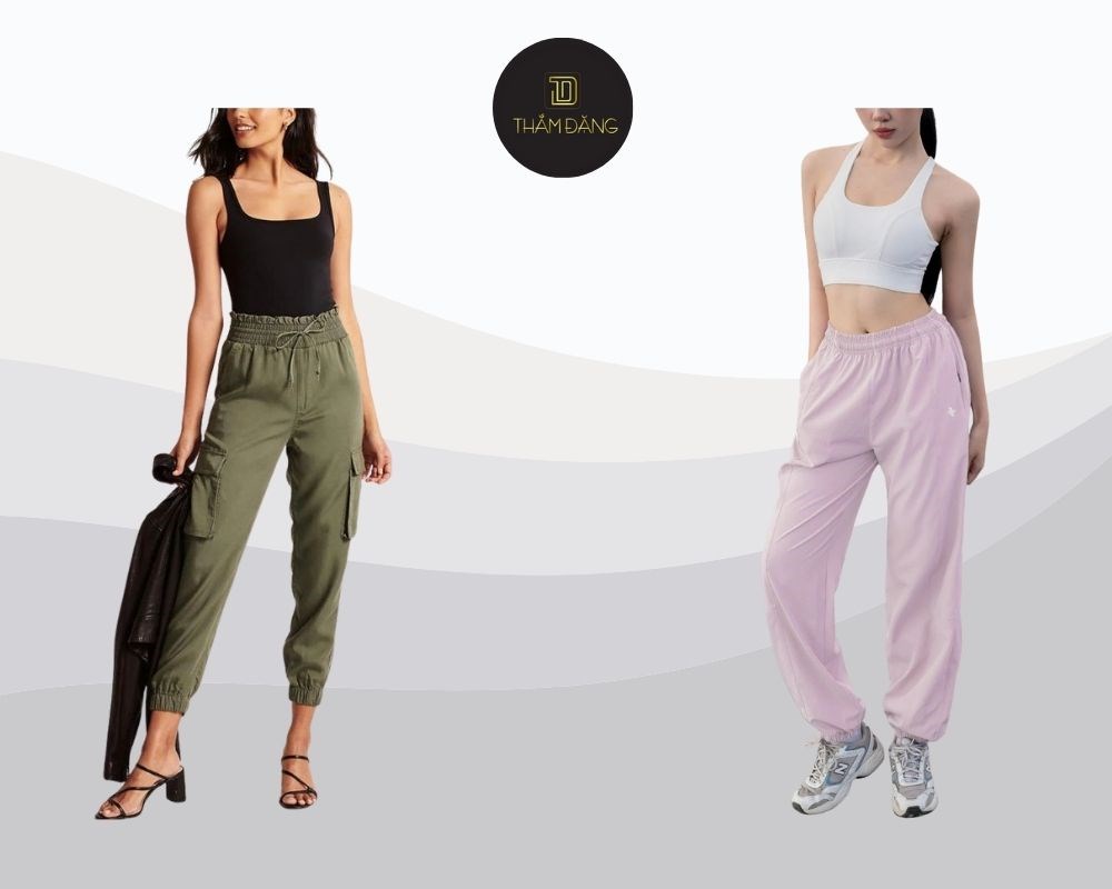 quần jogger nữ phối với áo gì sexy