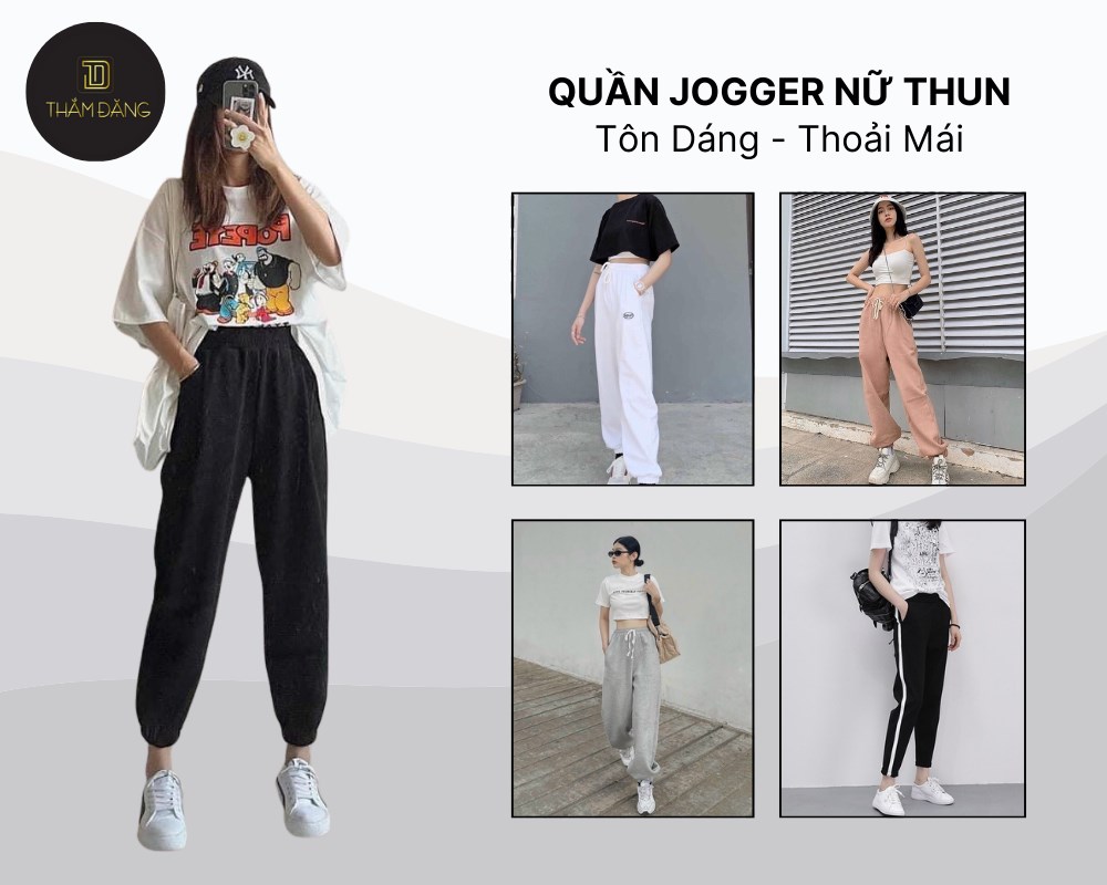 Jogger thun thoải mái nhưng không kém phần thời trang