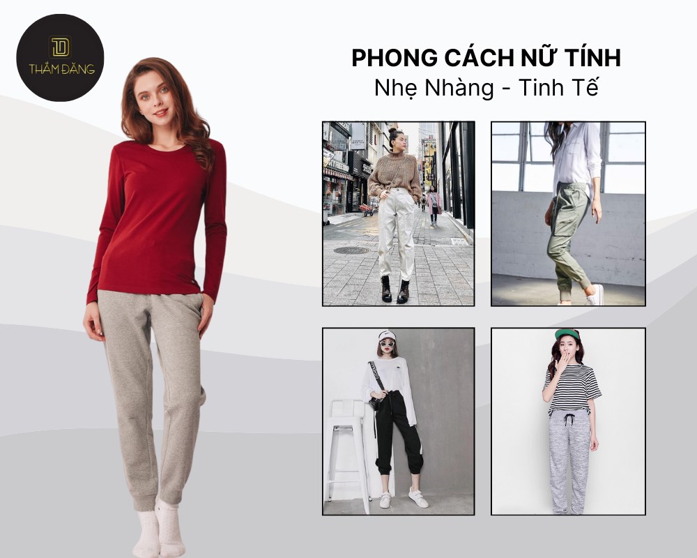 Quần Jogger hoàn toàn có thể mang đến phong cách nhẹ nhàng nếu biết cách phối đồ