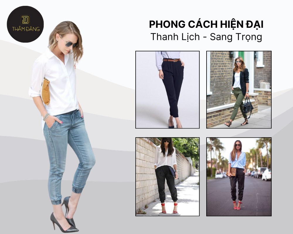 Hiện đại nhưng không kém phần thanh lịch với quần Jogger