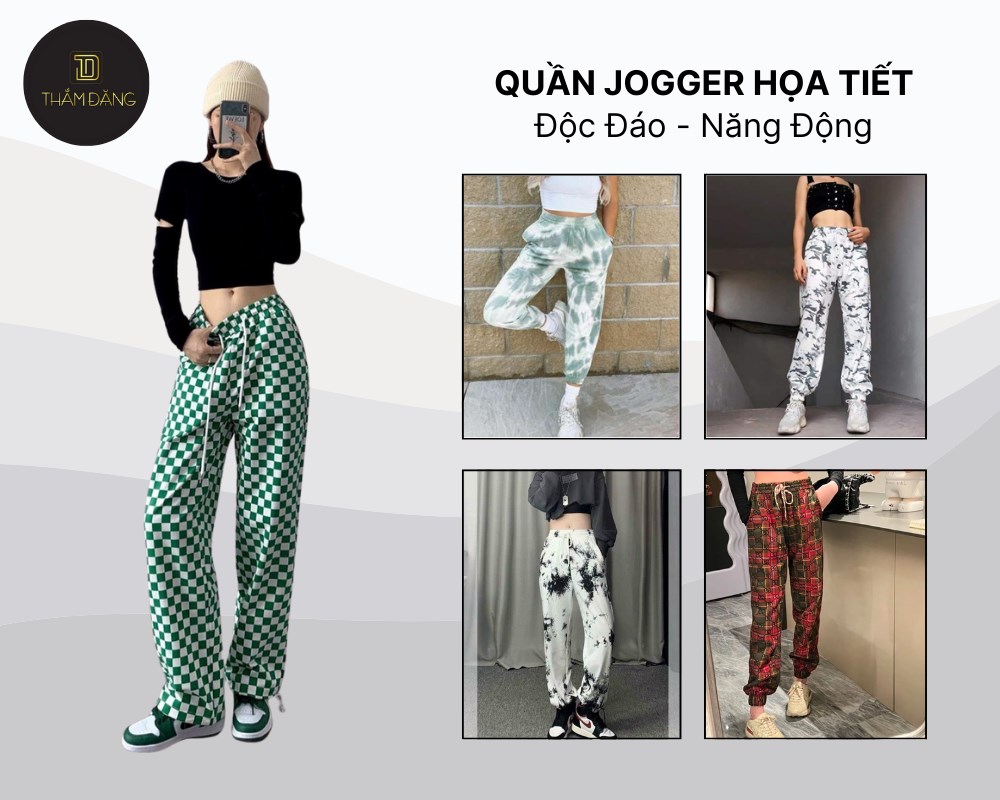 Thu hút mọi ánh nhìn cùng Jogger họa tiết