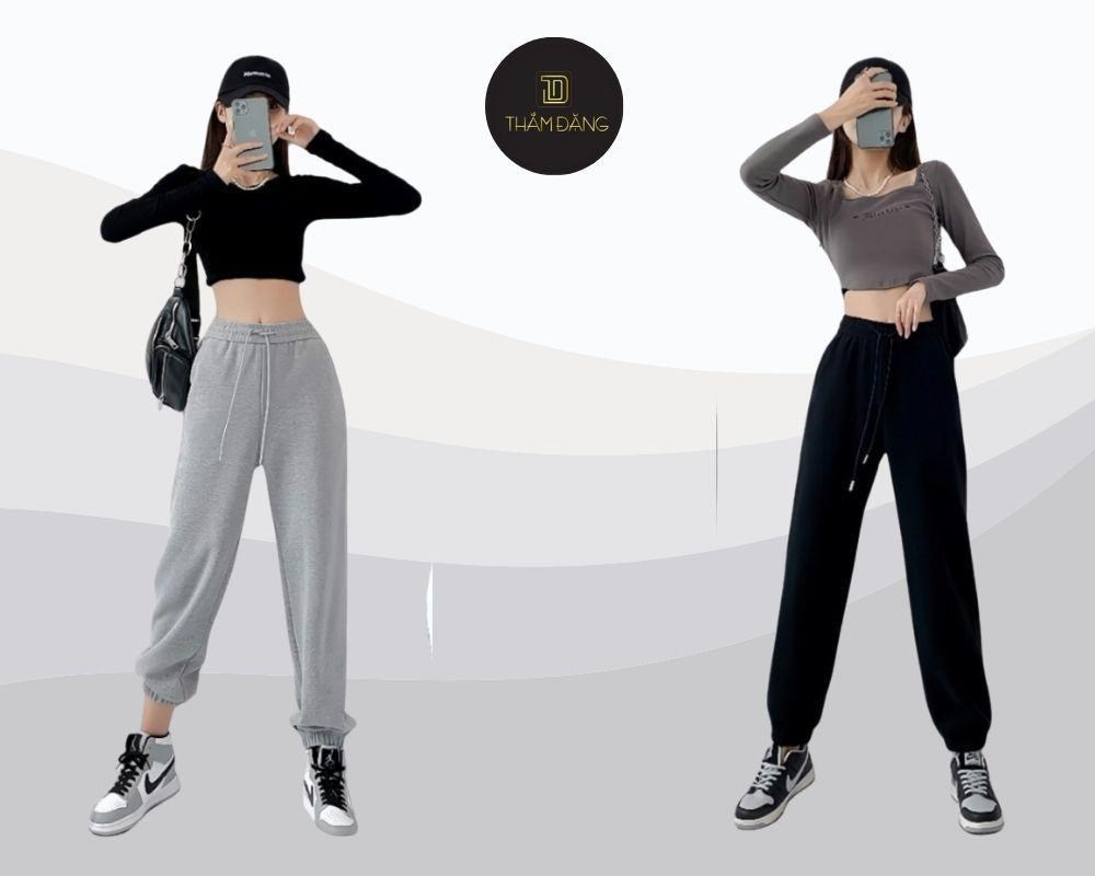 Shop quần jogger nữ Thắm Đặng sẽ cho bạn bộ sưu tập Jogger Basic đơn giản nhưng sành điệu