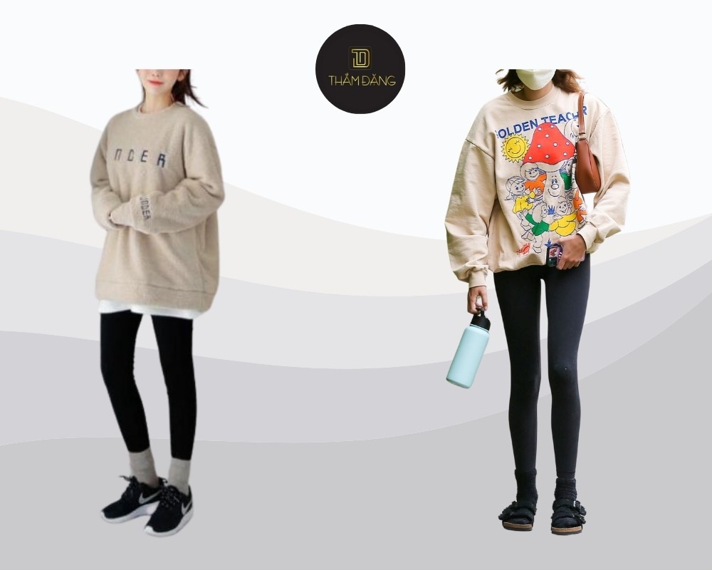 set đồ hoodie và legging thời trang