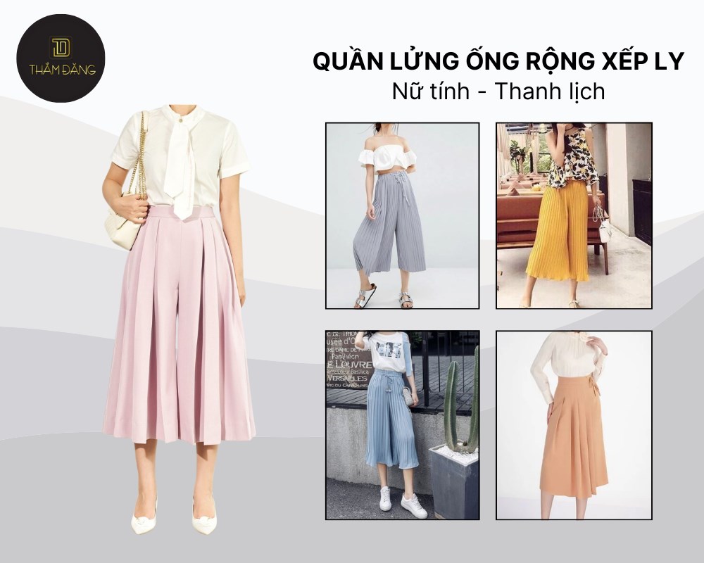 Quần lửng ống rộng mặc áo áo gì? Set đồ thoải mái cùng quần ống rộng và khoác mỏng
